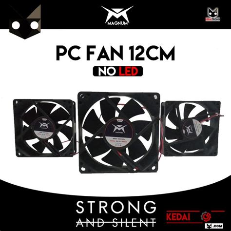 Jual Fan Casing PC 12cm MAGNUM No LED Black Hitam Polos 12 Cm Kipas