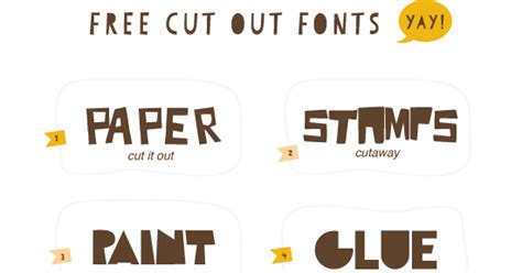 Hello 10 Free Cut Out Fonts