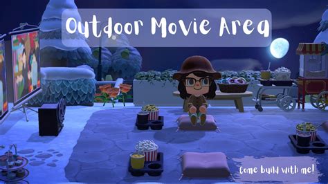 Animal Crossing Outdoor Movie Area Acnh Youtube