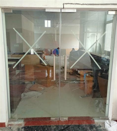 Ozone Swing Toughened Glass Door For Office Thickness 10 12 At Rs 490 Square Feet In Bengaluru