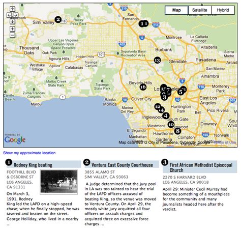 1992 LA Riots Map