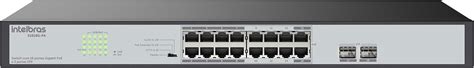 Switch Não Gerenciável 18 Portas 16POE E 2SFP S1018G PA Preto Intelbras