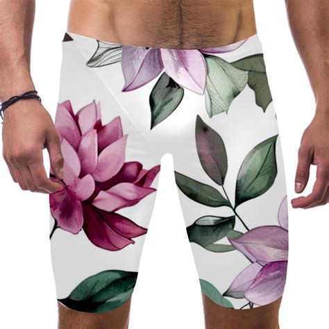 Mens Swim Briefs Mens Bikini Swimwear Pastorable Pink Rose Flower