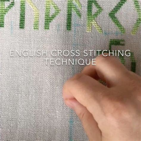 English Cross Stitching Method Cross Stitch Stitching Techniques