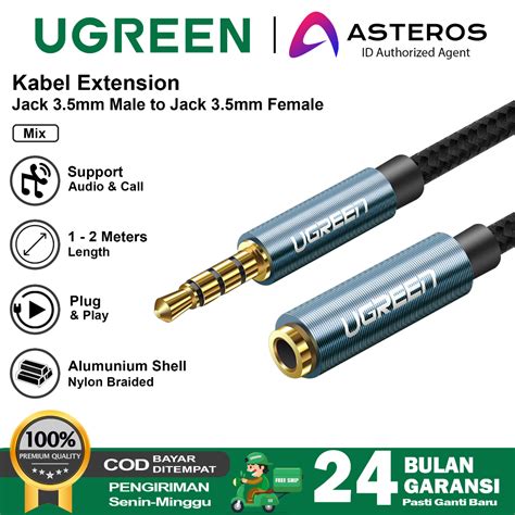 Jual Ugreen Kabel Extension Audio Aux Mm Pole Trrs Male To Female