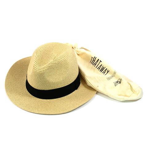 Unisex Rollablefoldable Panama Fedora Style Hat In A Bag Simply Niknaks