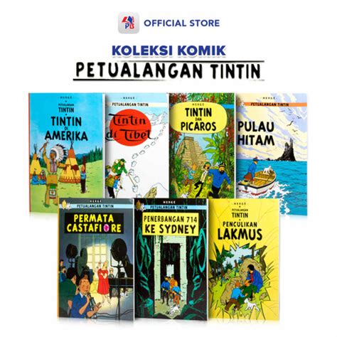 Jual Buku Komik Petualangan Tintin Seri Pulau Hitam Tintin