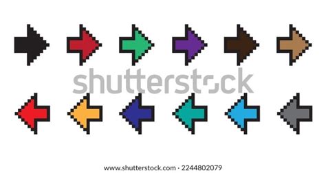 Pixel Arrow Pointer Icon Link Marker Stock Vector Royalty Free