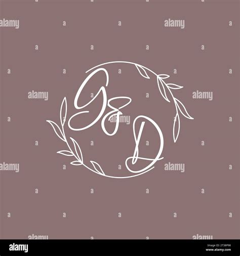 Gd Wedding Initials Monogram Logo Ideas Vector Graphic Stock Vector