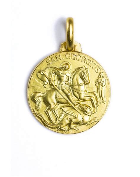 St George Gold Plated Medal Vatican T