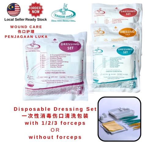 Basic Dressing Set With Forceps Disposable Sterile Packed Harsh Med