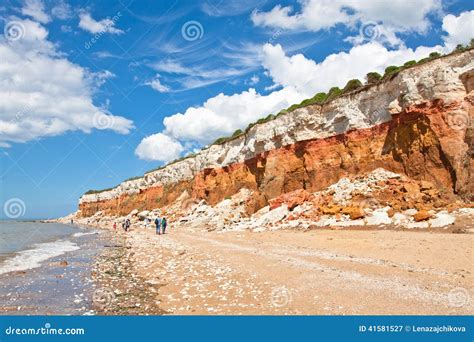 Panorama Of The Layered Cliffs At Hunstanton Stock Image Image Of