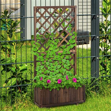 Outsunny Garden Planter Topped Trellis Wilko