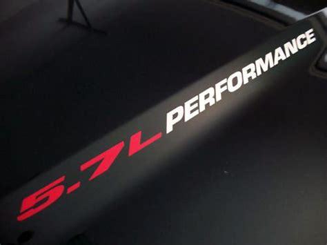 L Performance Pair Hood Vinyl Sticker Decals Emblem Logo Hemi Vortec