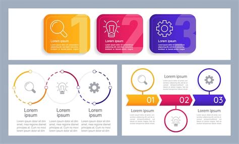 Premium Vector | Research infographic chart design template set