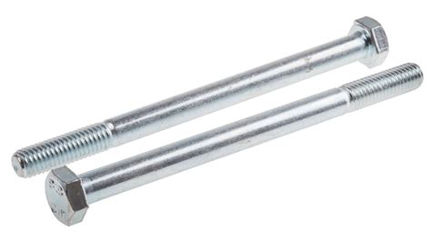 Rs Pro Bright Zinc Plated Steel Hex Hex Bolt M8 X 110mm Rs