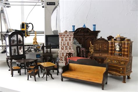 3D Printed Miniature Furniture Displayed in Museum