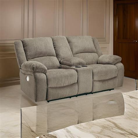 Benjara 37 In Pillow Top Arm Chenille Rectangle Loveseat Recliner Sofa