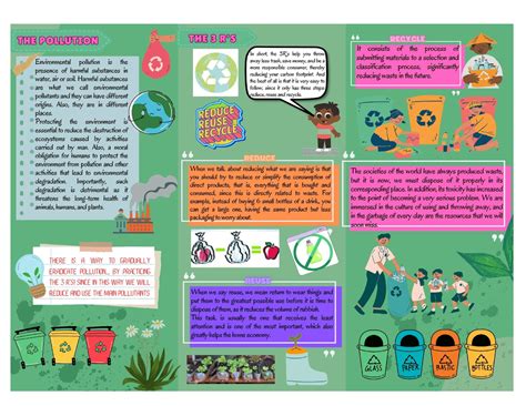 Triptico De Ingles R Tr Ptico De Las Tres R Y Cuidado Del Ambiente