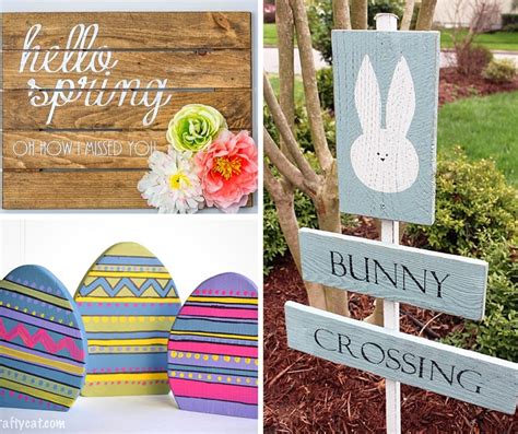 Beautiful Diy Easter And Spring Wood Signs