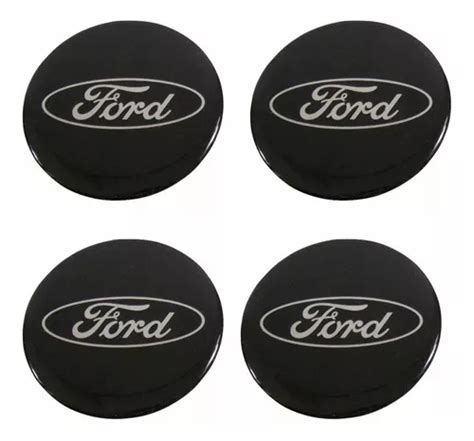 Adesivos Emblema Resinado Roda Ford Mm Cl Fk Cor Preto Escrita