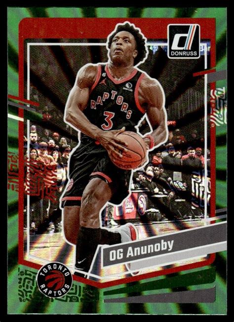 2023 24 Donruss Green Laser OG Anunoby Toronto Raptors 151 EBay