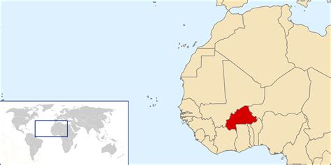 Large Location Map Of Burkina Faso Burkina Faso Large Location Map