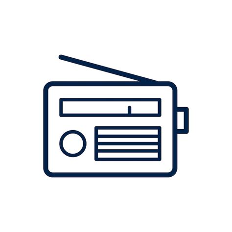 Plantilla De Logotipo Vectorial Del Icono De Radio Vector Premium