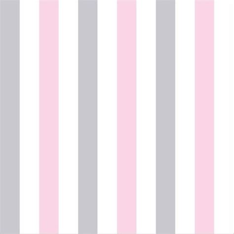 Papel De Parede Listrado Nas Cores Rosa Branco E Cinza No Elo7 Papel