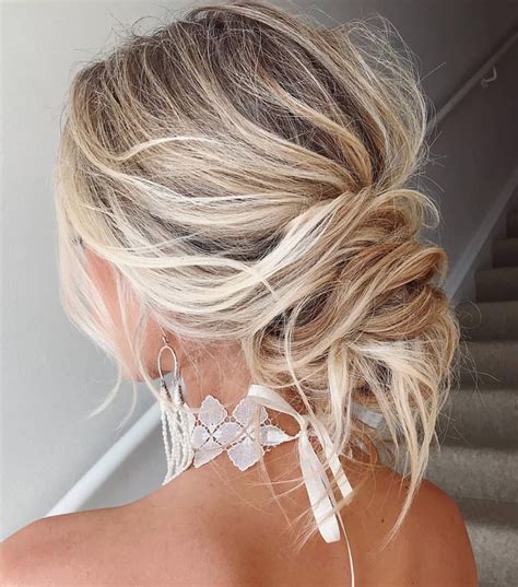 Trending Now Boho Chic Messy Bun Wedding Hairstyles Bun Hairstyles