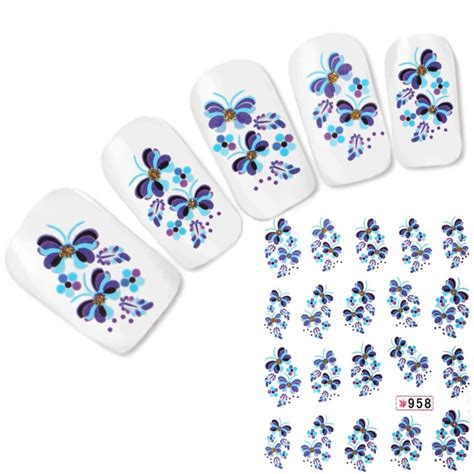 Tattoo Nail Art Blume Aufkleber Nagel Sticker Neu Justfox De Der