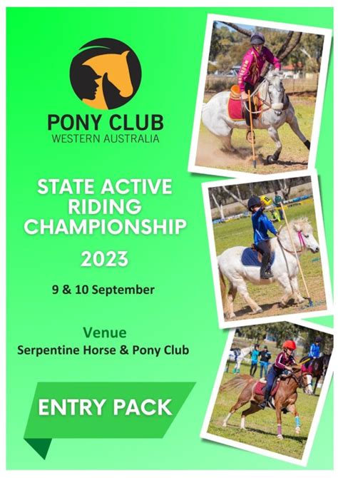 2023 Active Riding Championships Entry Pack V1 3 Pony Club Western