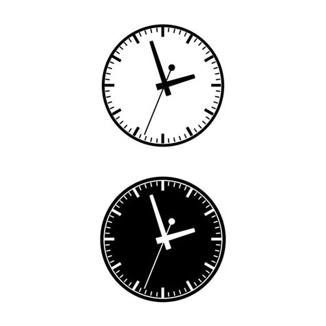 Clock Face Icon Vector Set Wall Clock Illustration Sign Collection