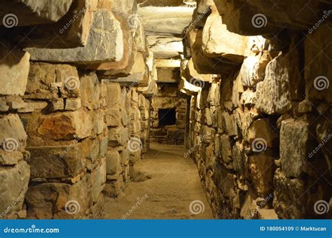 Underground Tunnels Within The Main Temple Of Chavin De Huantar Ancash