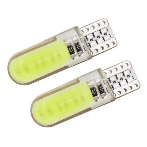 10 Pcs T10 W5W LED Car Interior Light Silica Gel COB Marker Lamp Canbus