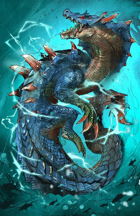 Summoning monsters to MHW (MHW2?) with fan art: Lagiacrus : r/MonsterHunter