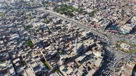 High Angle Aerial View Of Sheikhupura City Of Punjab Pakistan Drone S