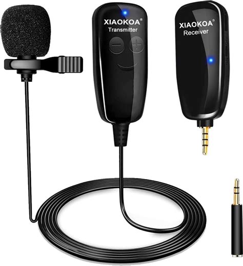 Xiaokoa Wireless Lavalier Microphone 2 4g Wireless Microphone System With Lavalier Lapel Mics