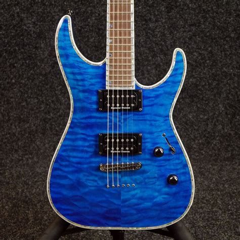 Esp Ltd Mh 1000 Electric Guitar See Thru Blue 2nd Hand Rich Tone