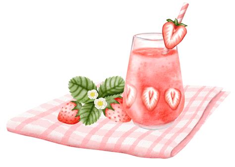 Watercolor Strawberry Hand Drawn 20695739 Png