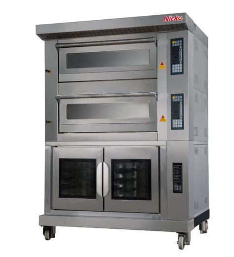 Nickos Electric Gas Two Deck Oven And Proofer Oven