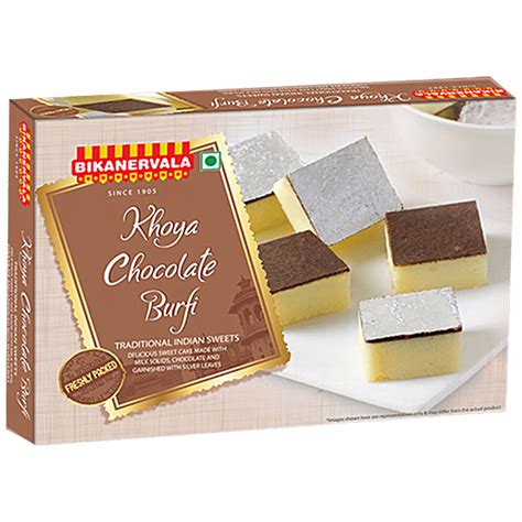 Buy Bikanervala Khoya Chocolate Burfi Traditional Indian Sweets