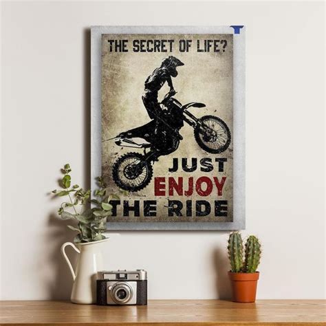 Jual Poster Motor Moto Cross Ride Quotes Dekorasi Hiasan Dinding Kayu