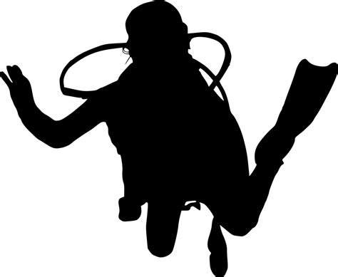 Free Diver Silhouette At Getdrawings Free Download