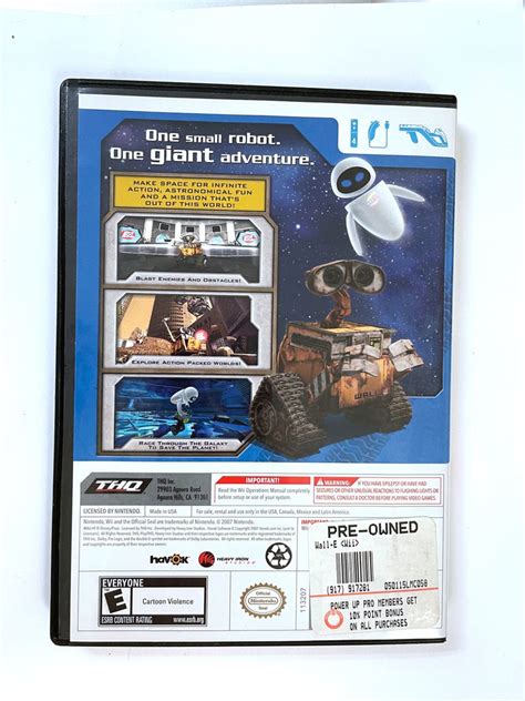 Disney Pixar Wall E Nintendo Wii Game The Game Island