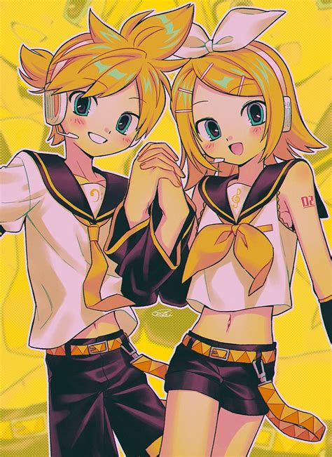 Kagamine Rin And Kagamine Len Vocaloid Drawn By Menmaenaic31