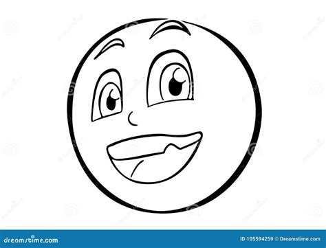 Cartoon-like Smiling Face Within A Circle. | CartoonDealer.com #105594259