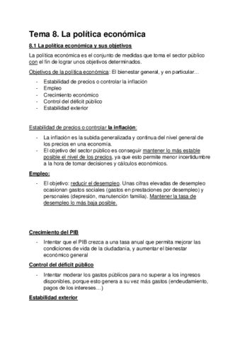 Resumen Tema Introduccion A La Economia Pdf