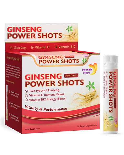 Ginseng Power Shots Cu Ginseng Siberian Panax Ginseng Ghimbir