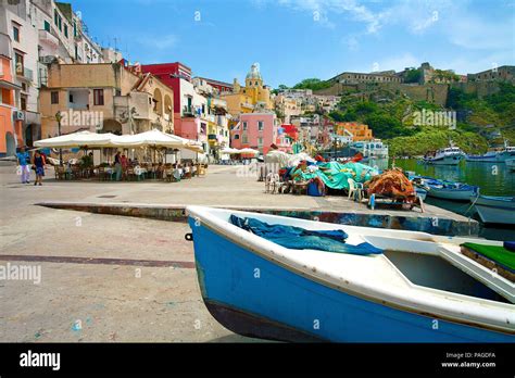 The Idyllic Fishing Village Procida With Fishing Harbour Marina Di